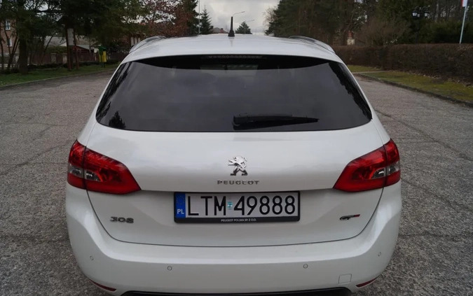 Peugeot 308 cena 69900 przebieg: 164000, rok produkcji 2017 z Warszawa małe 667